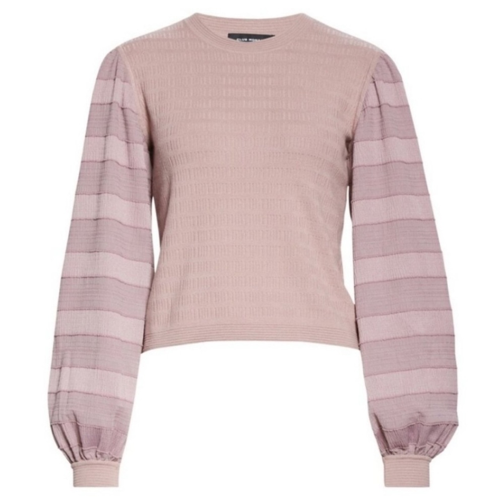 Club Monaco Sweater Chandails Woven Sleeve in Mauve Size Large